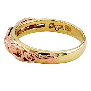 9ct gold 2-tone Clogau Band Ring size O